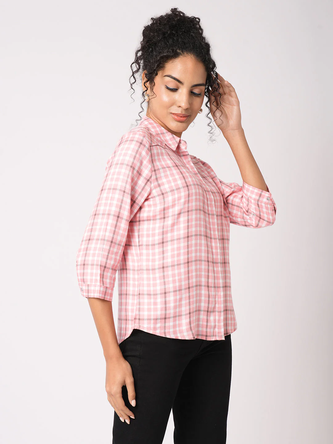 Women Checked Shirt - Image 5