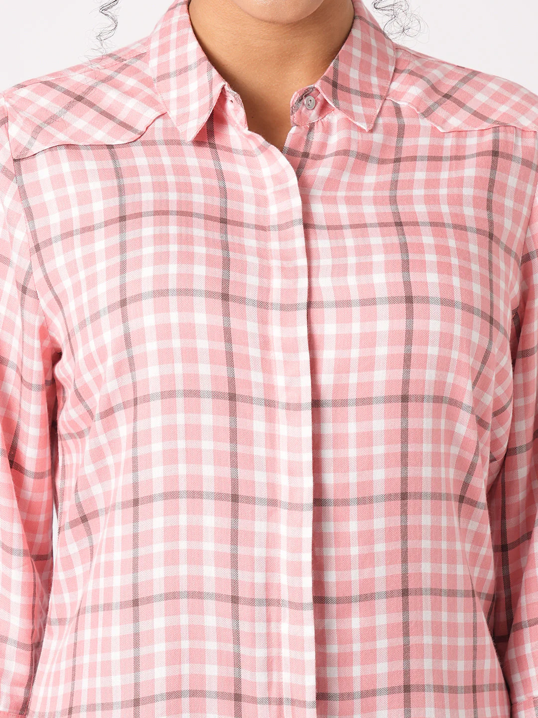 Women Checked Shirt - Image 6