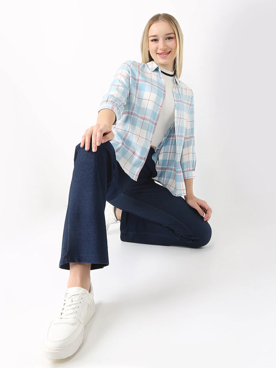Women Checked Shirt - Image 2