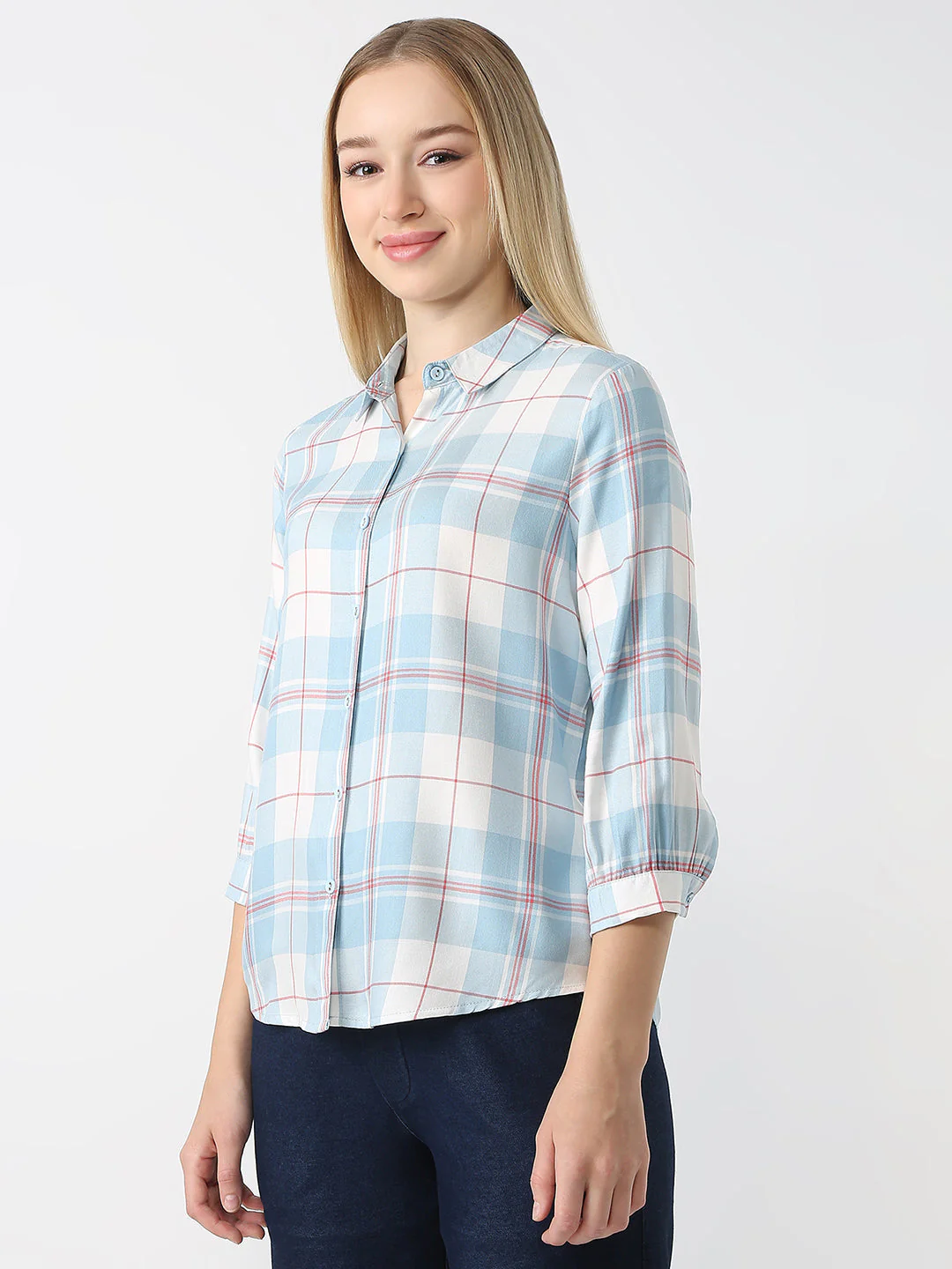 Women Checked Shirt - Image 5
