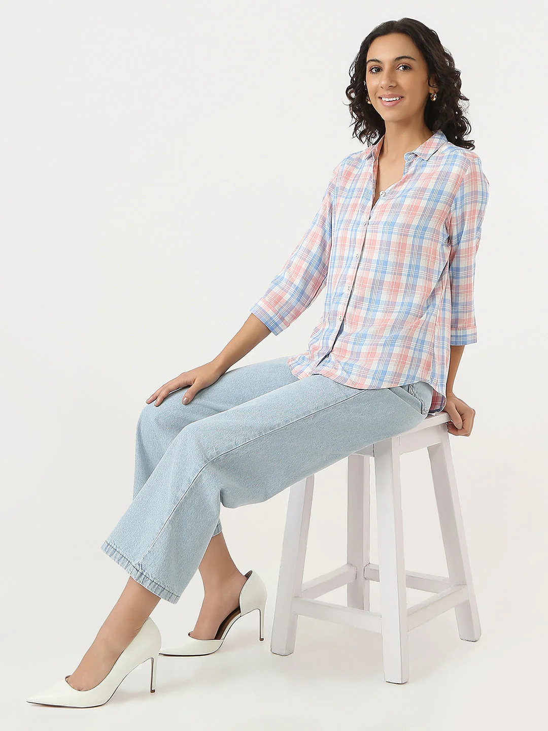 Women Checks Shirt - Image 4