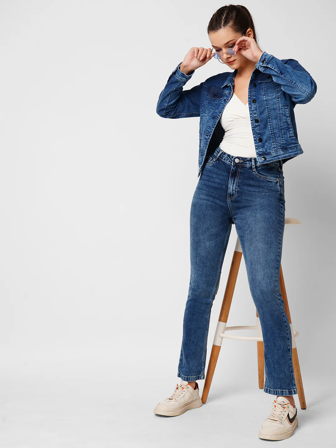 Women Dark Blue Denim Jacket