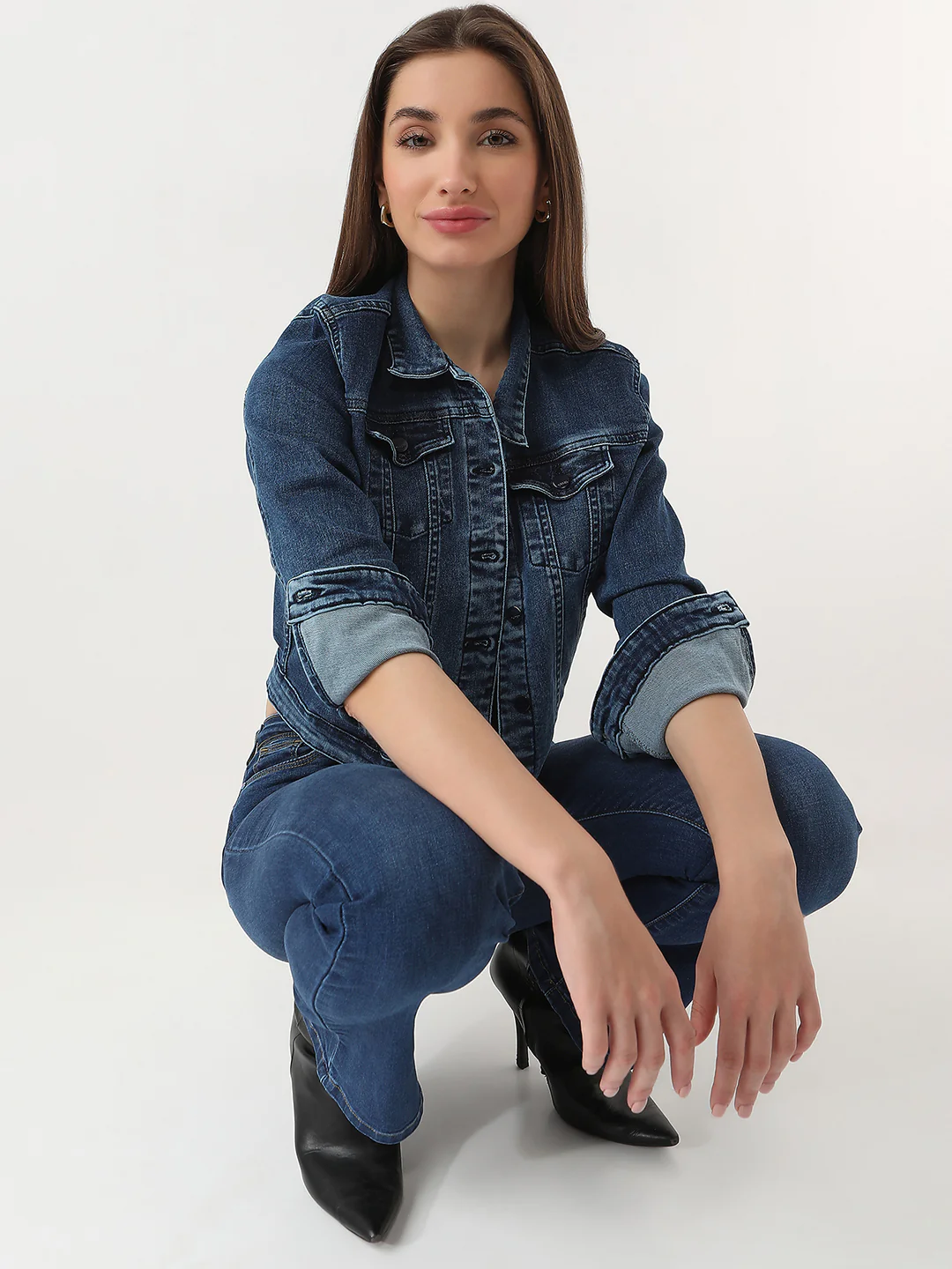 Women Dark Blue Denim Jacket