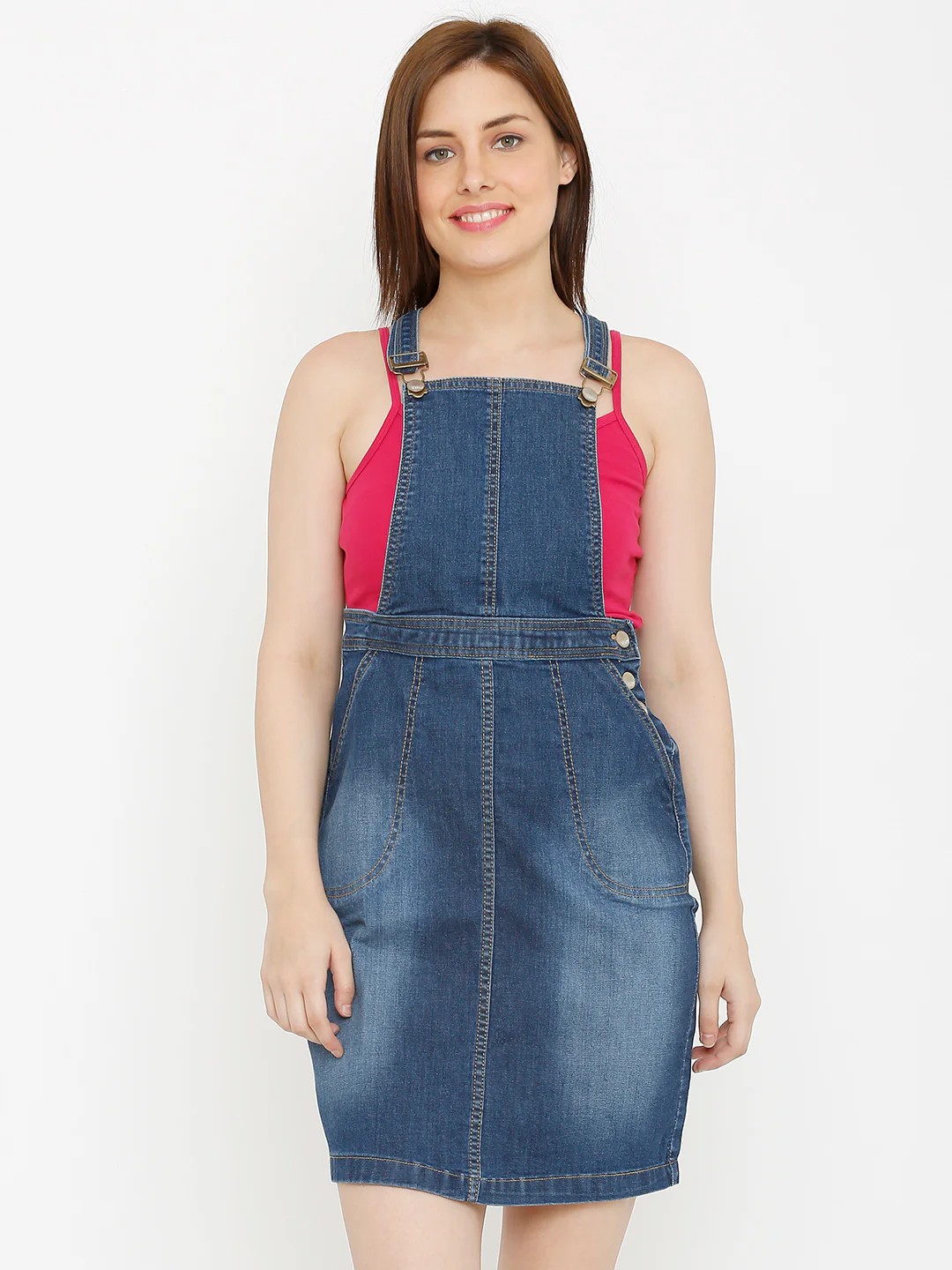 Women Dark Blue Dungaree - Image 2
