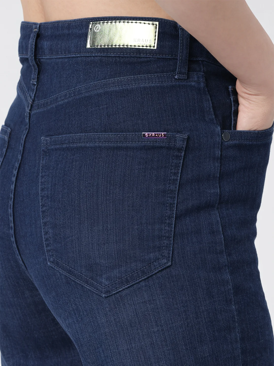 Women Dark Blue High-Rise Baggy Jeans - Image 6