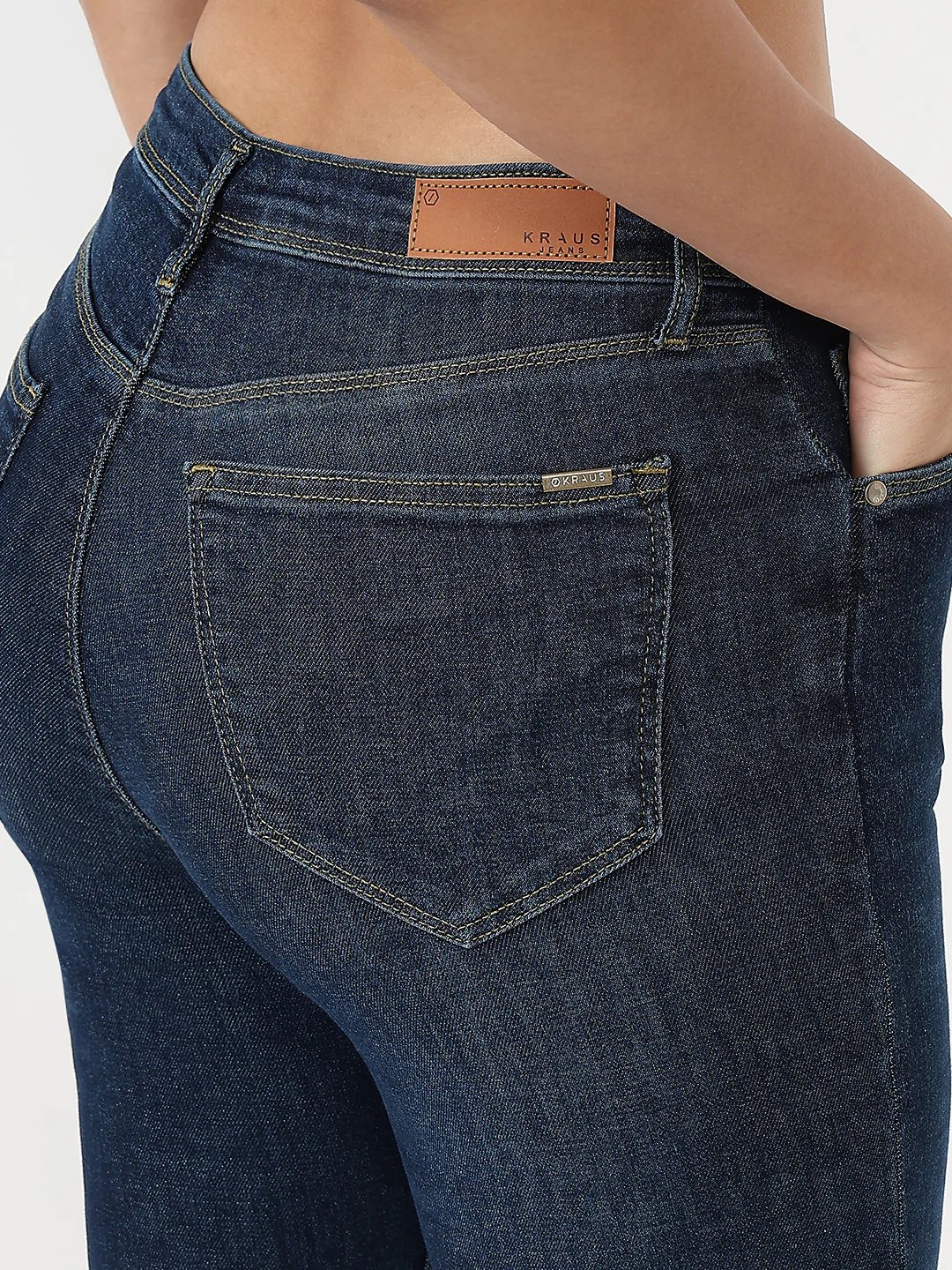 Women Dark Blue High-Rise Flare Jeans - Image 5