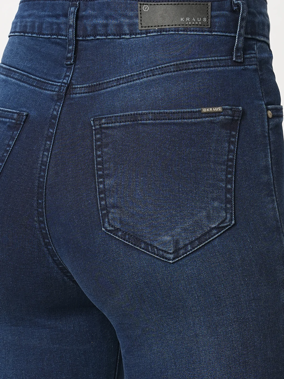 Women Dark Blue High-Rise Flare Jeans - Image 6