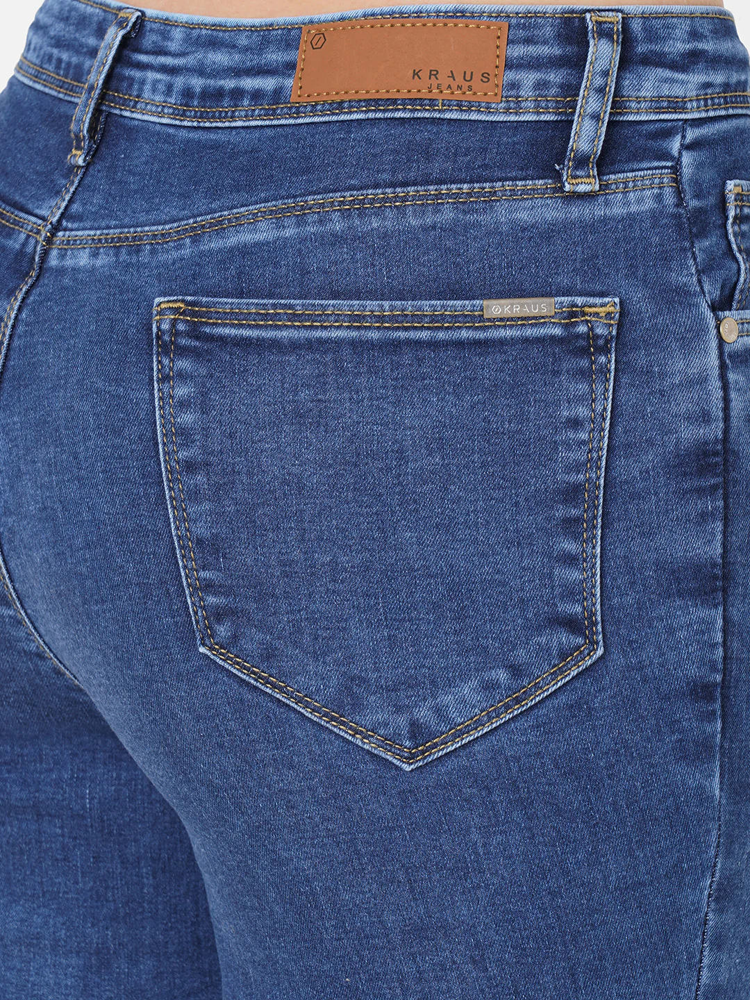 Women Dark Blue High-Rise Flare Jeans - Image 6