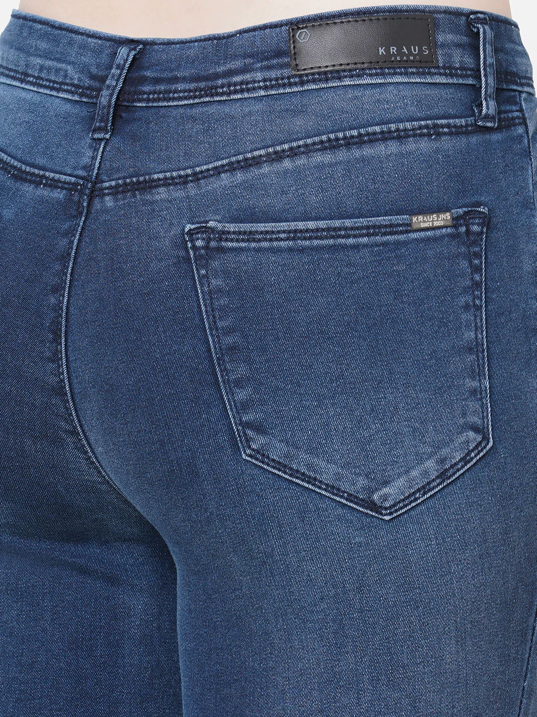Women Dark Blue High-Rise Flare Jeans - Image 6