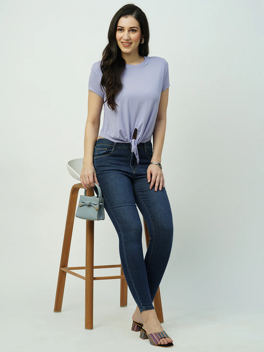 Women Dark Blue High-Rise Skinny Jeans