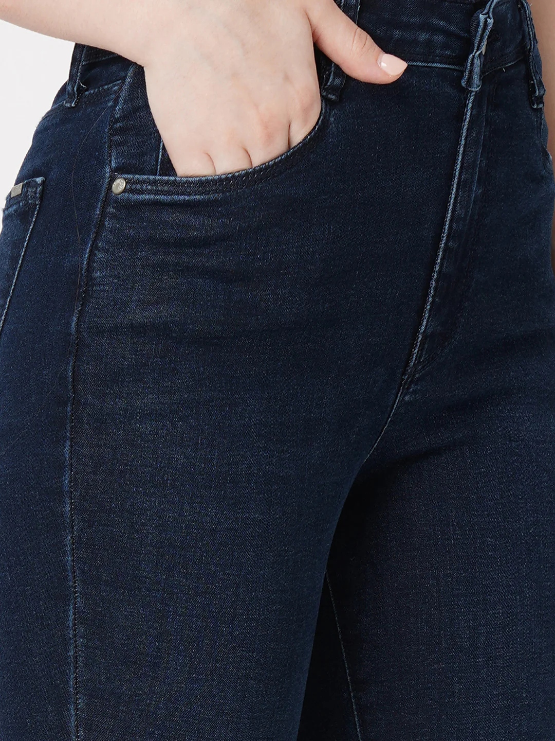 Women Dark Blue High-Rise Skinny Jeans - Image 6