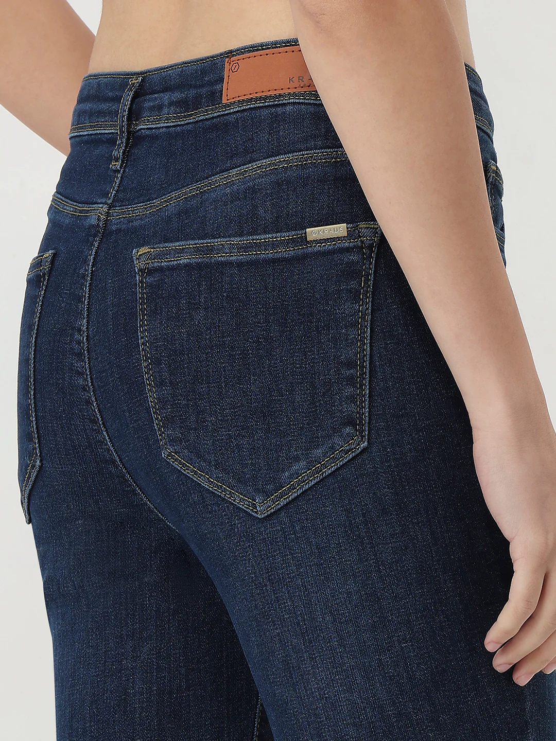 Women Dark Blue High-Rise Skinny Jeans - Image 8