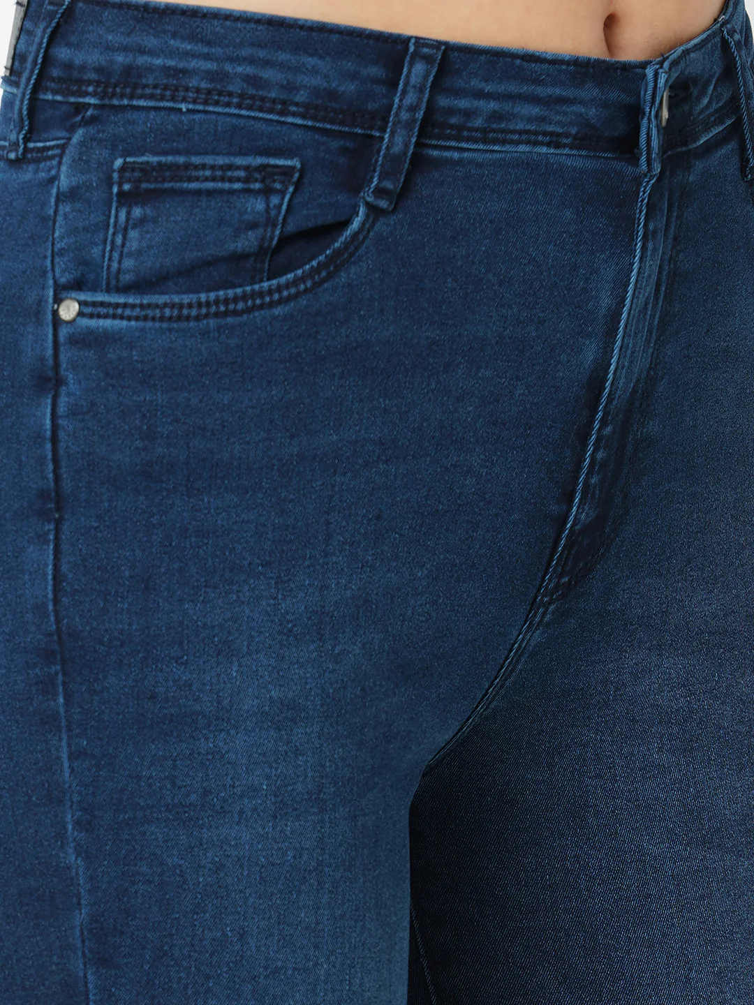 Women Dark Blue High-Rise Skinny Jeans - Image 5