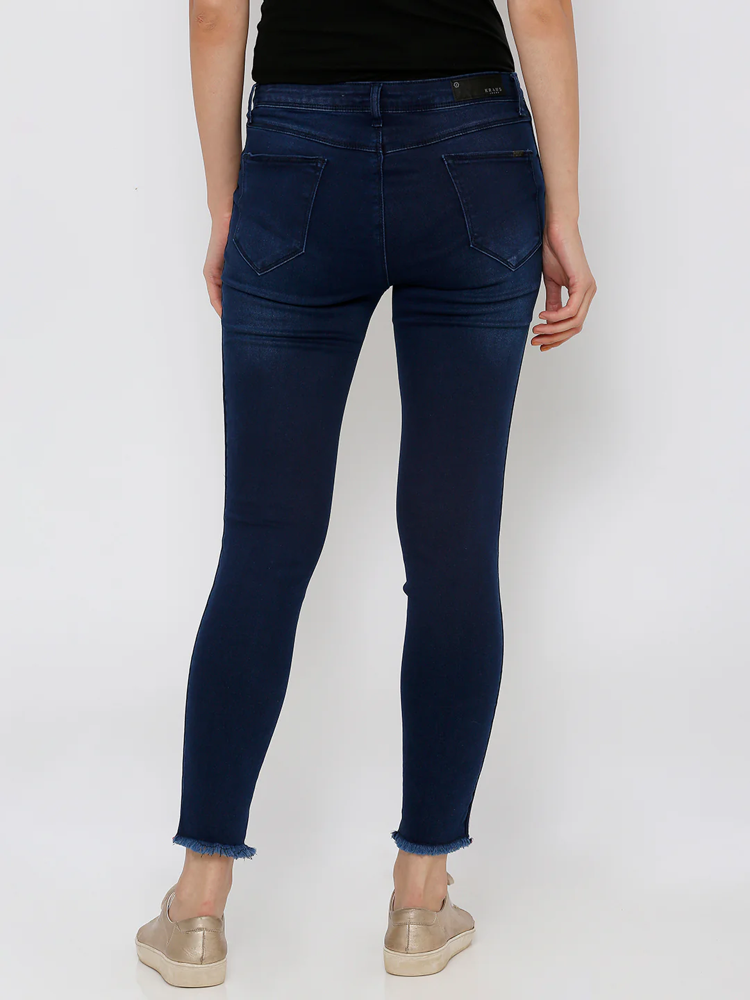 Women Dark Blue High-Rise Skinny Jeans - Image 3