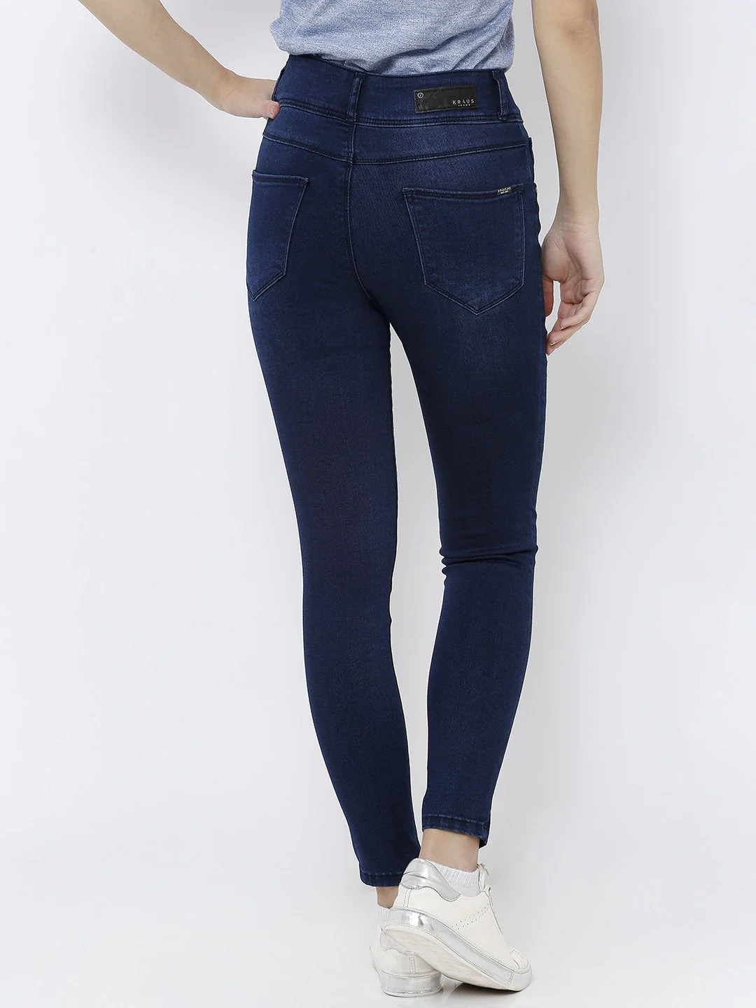 Women Dark Blue High-Rise Skinny Jeans - Image 2