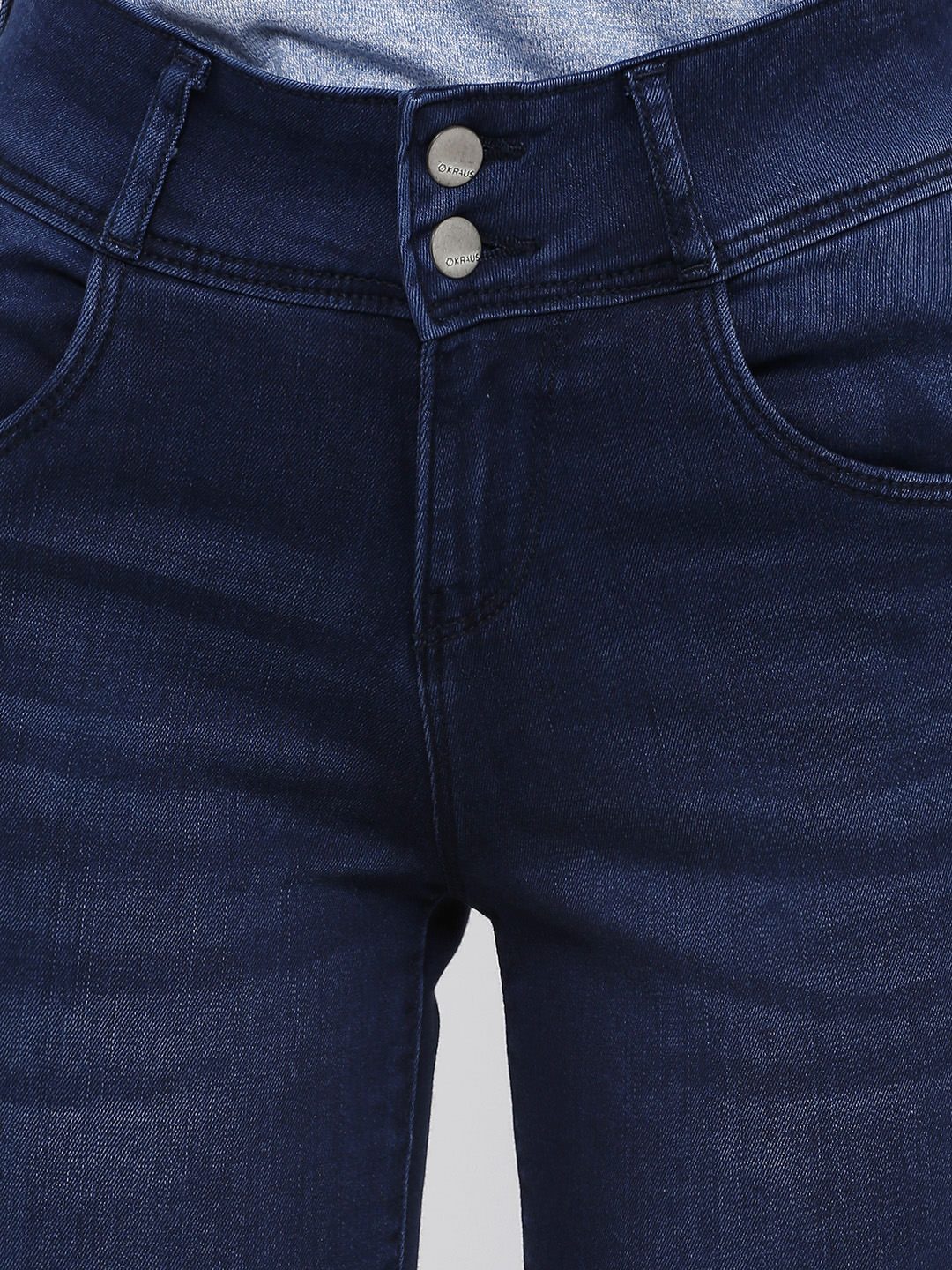 Women Dark Blue High-Rise Skinny Jeans - Image 4
