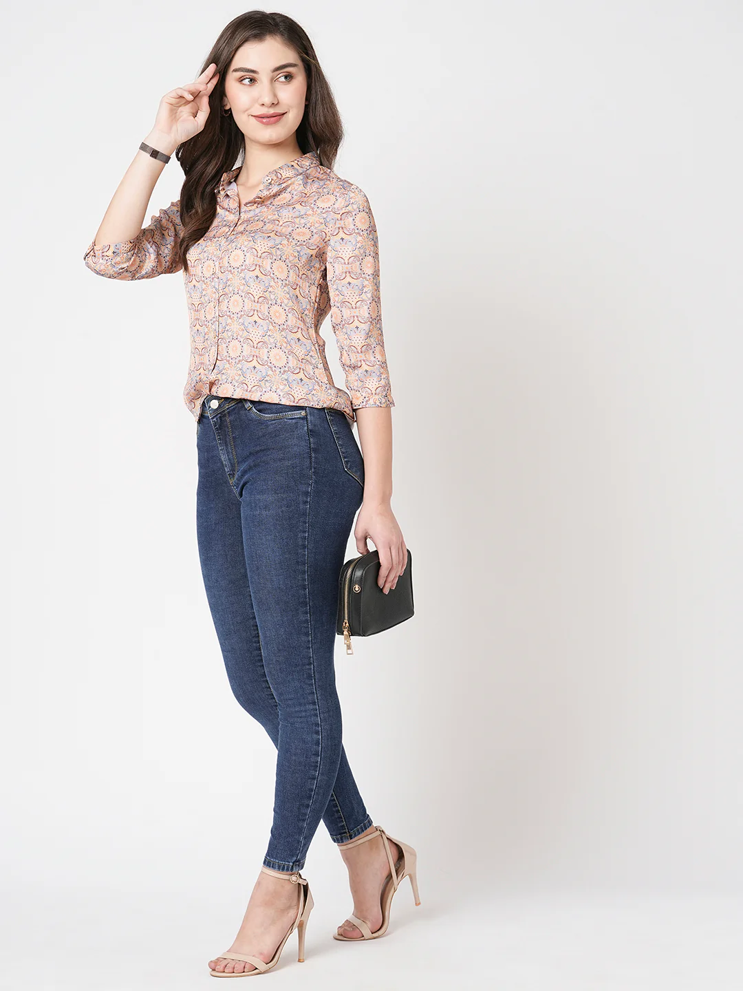 Women Dark Blue High-Rise Skinny Jeans - Image 4