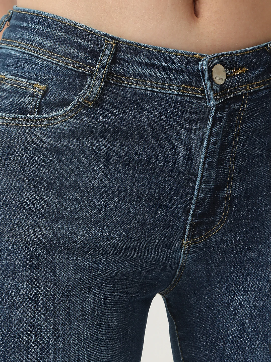 Women Dark Blue High-Rise Skinny Jeans - Image 4