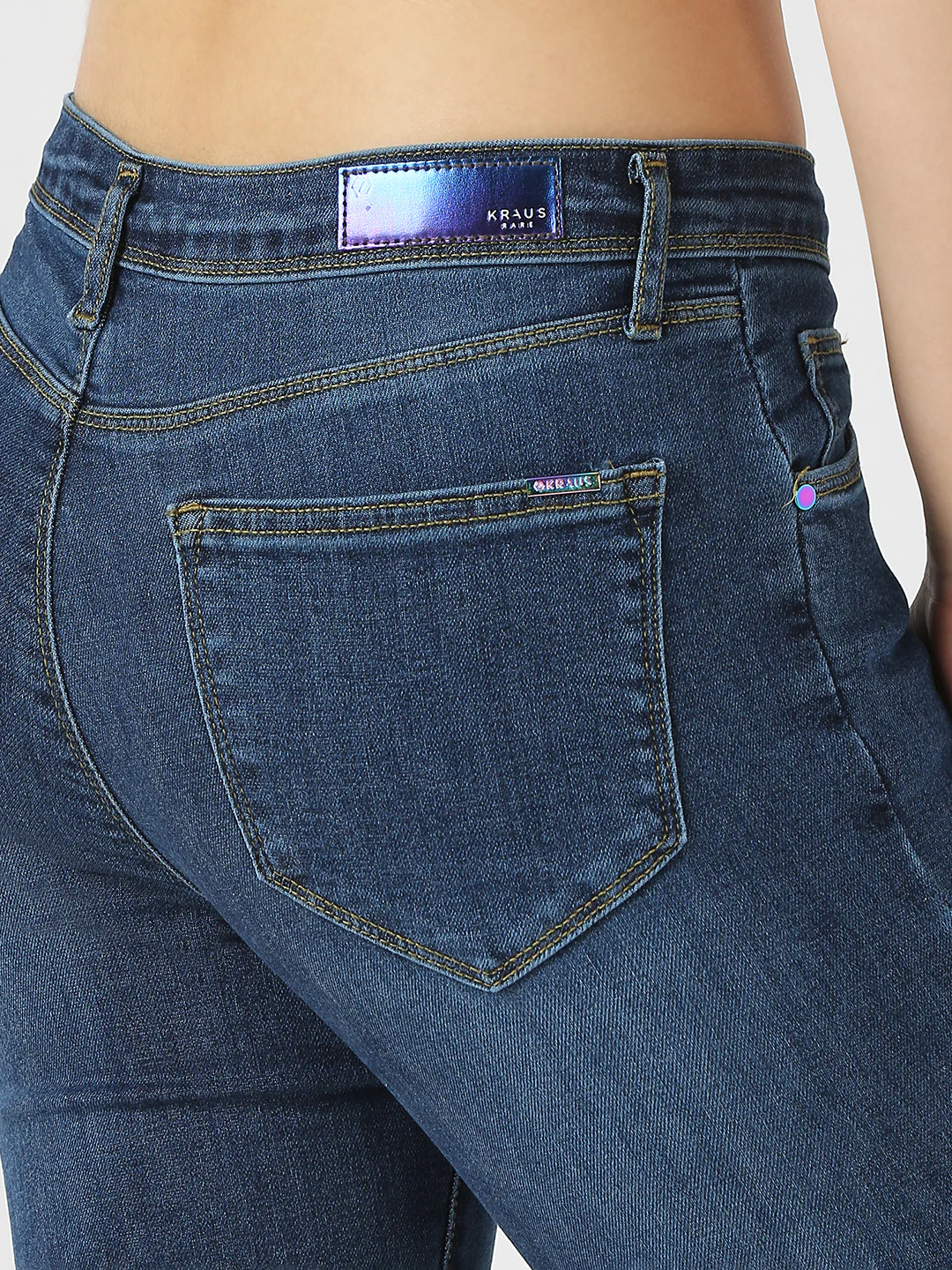 Women Dark Blue High-Rise Skinny Jeans - Image 6