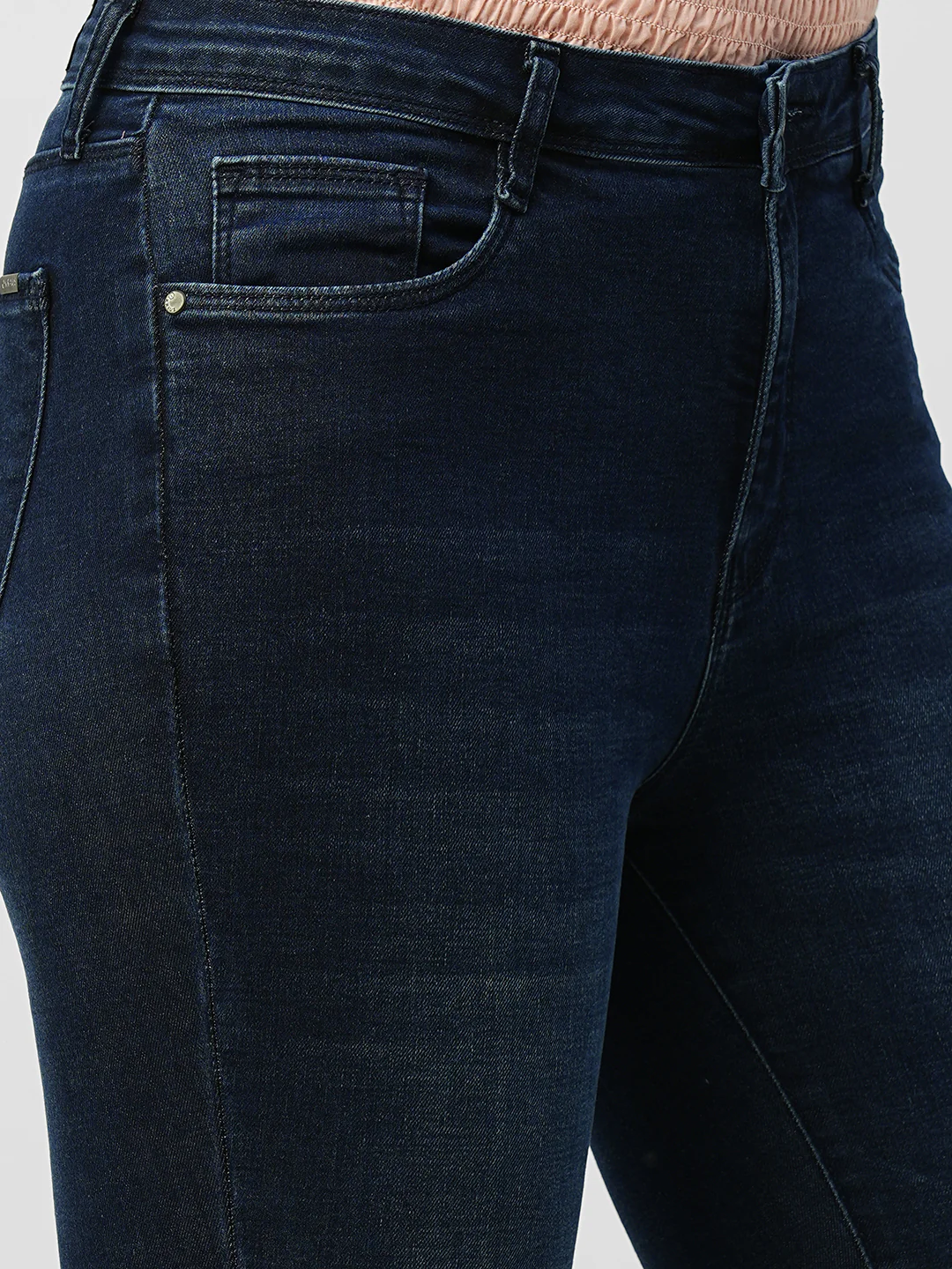 Women Dark Blue High-Rise Slimming Skinny Jeans - Image 5