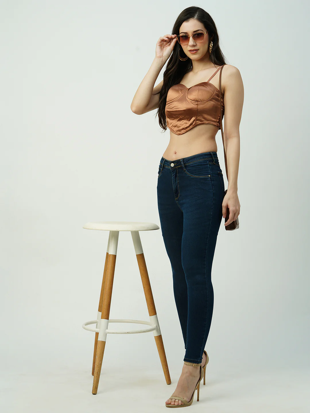 Women Dark Blue High-Rise Slimming Skinny Jeans
