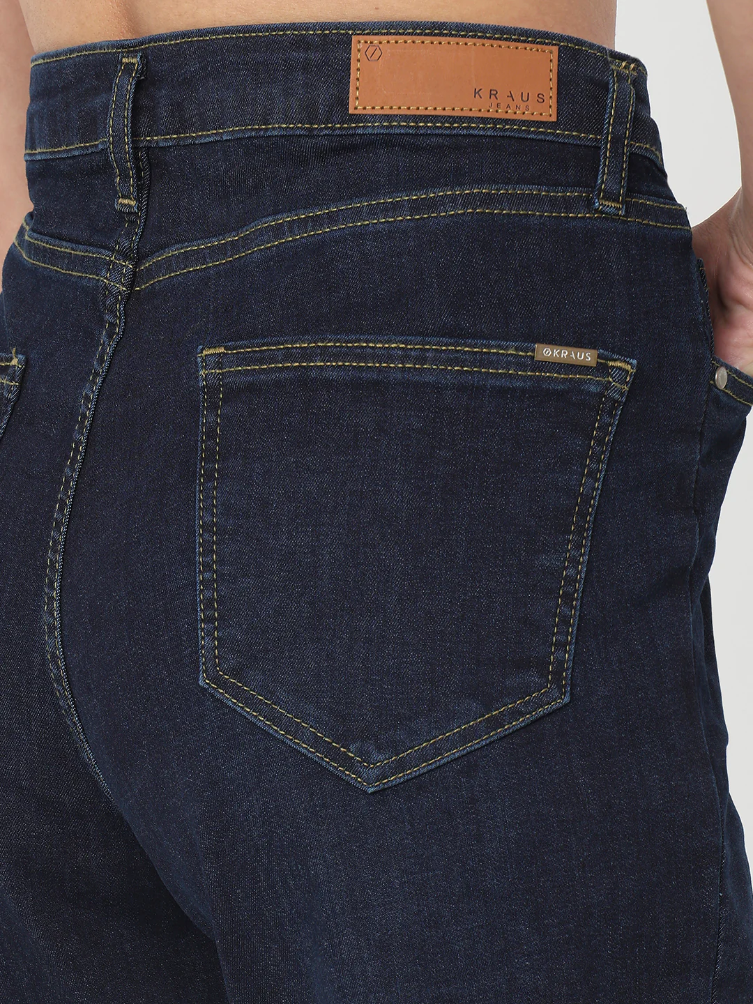 Women Dark Blue High-Rise Super Wide Leg Jeans - Image 7