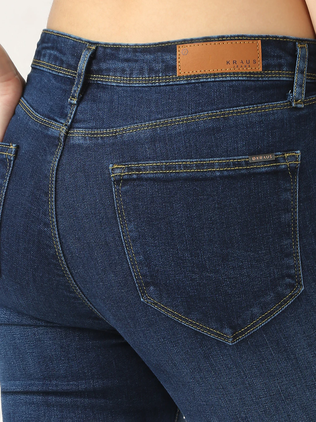 Women Dark Blue High-Rise Wide Leg Jeans - Image 6