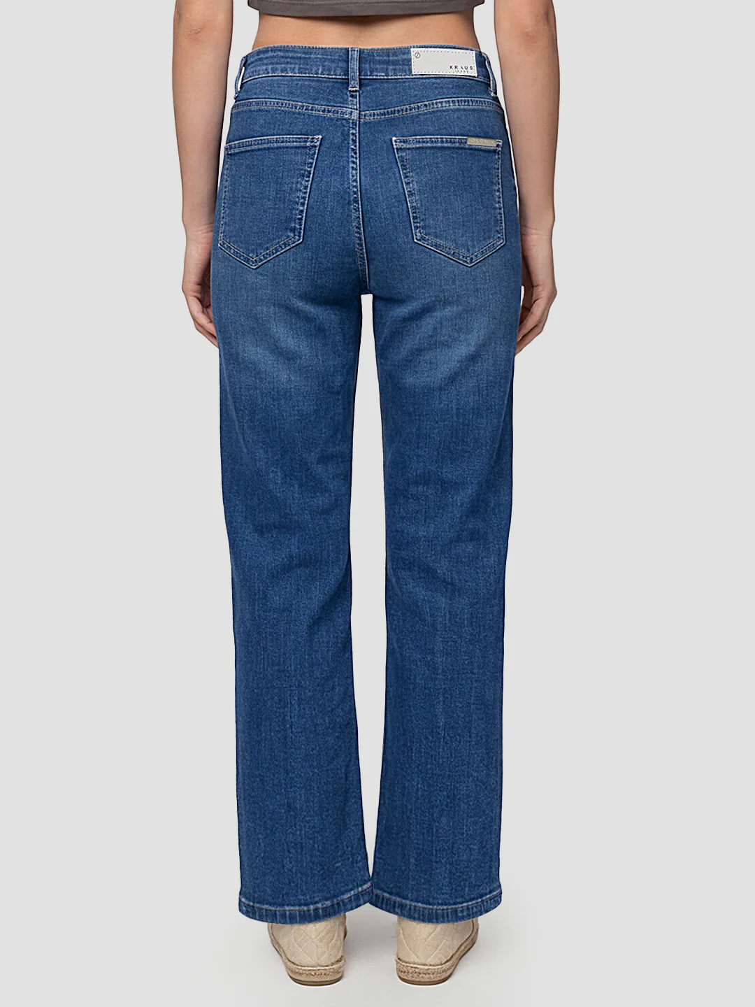 Women Dark Blue High-Rise Wide Leg Jeans - Image 3