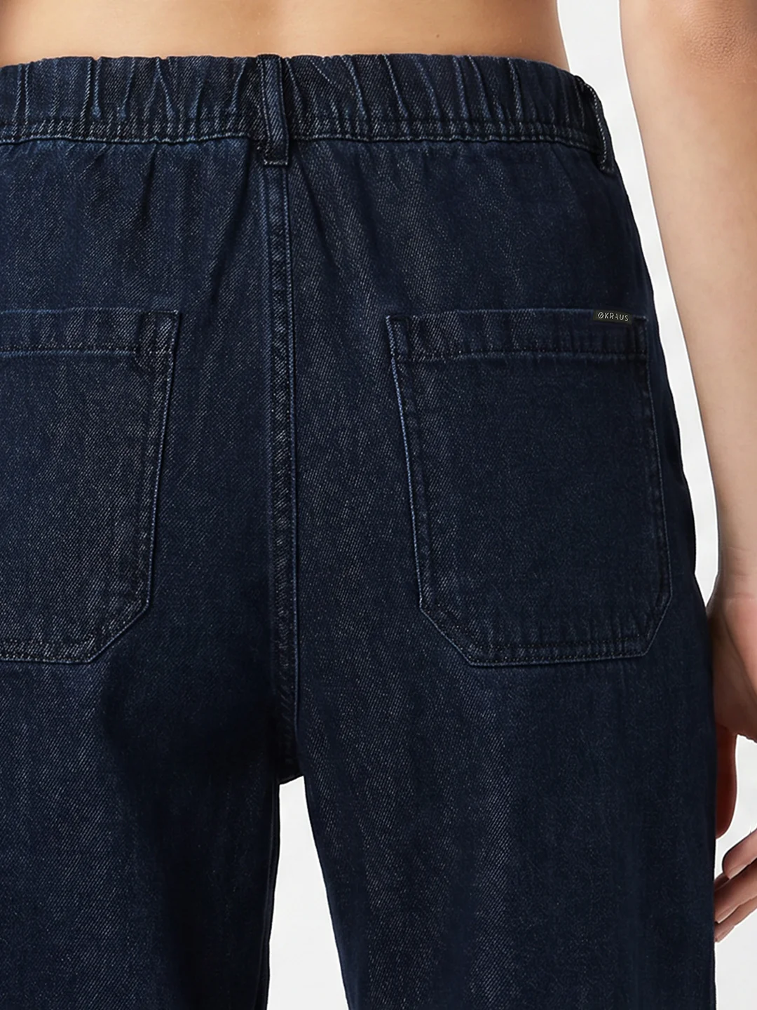 Women Dark Blue High-Rise Wide Leg Jeans - Image 7