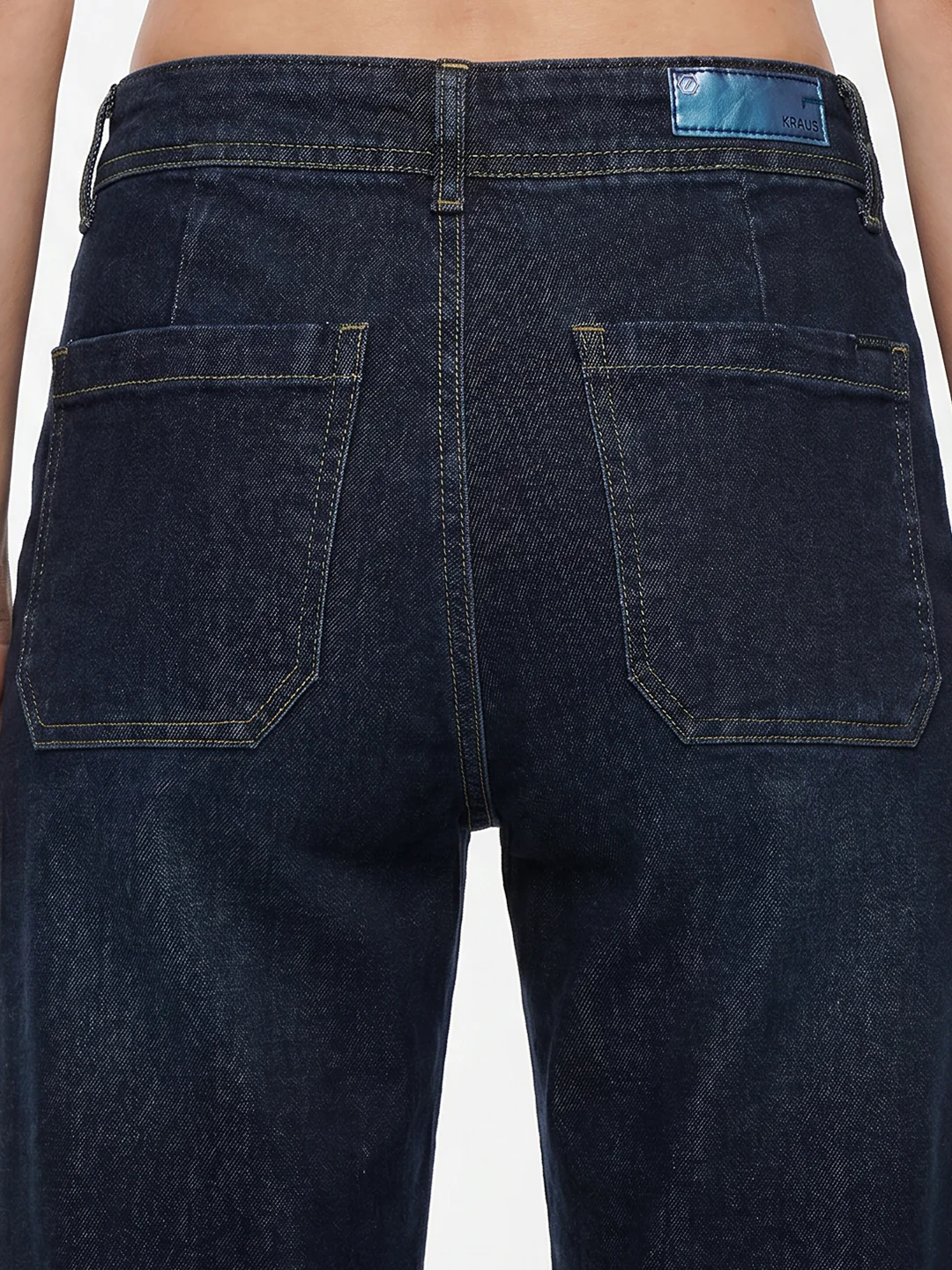 Women Dark Blue High-Rise Wide Leg Jeans - Image 7