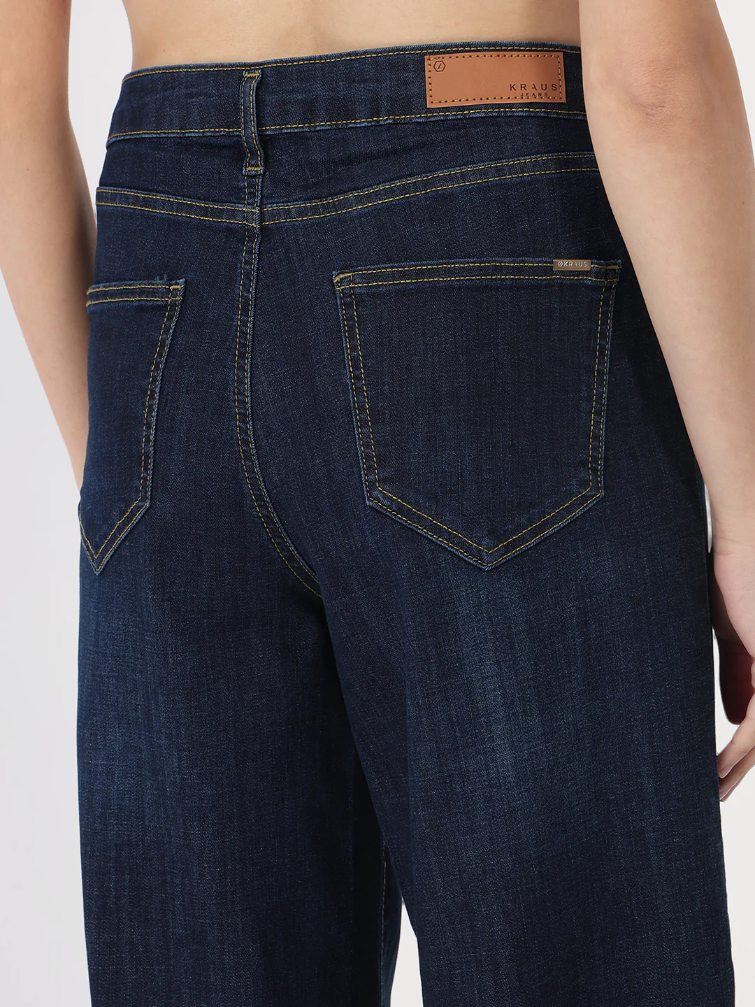 Women Dark Blue High-Rise Wide Leg Jeans - Image 7