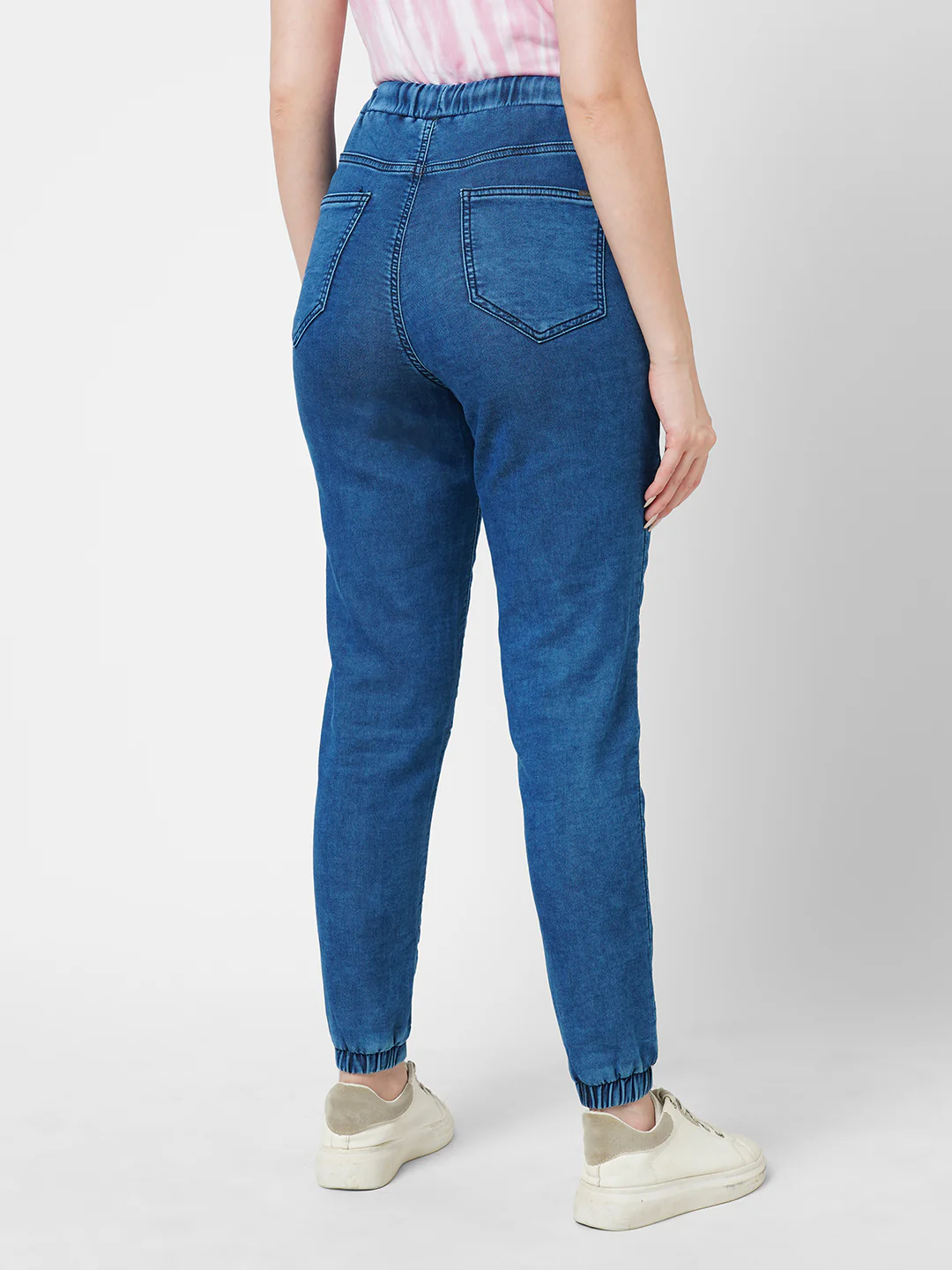 Women Dark Blue Mid-Rise Joggers - Image 3