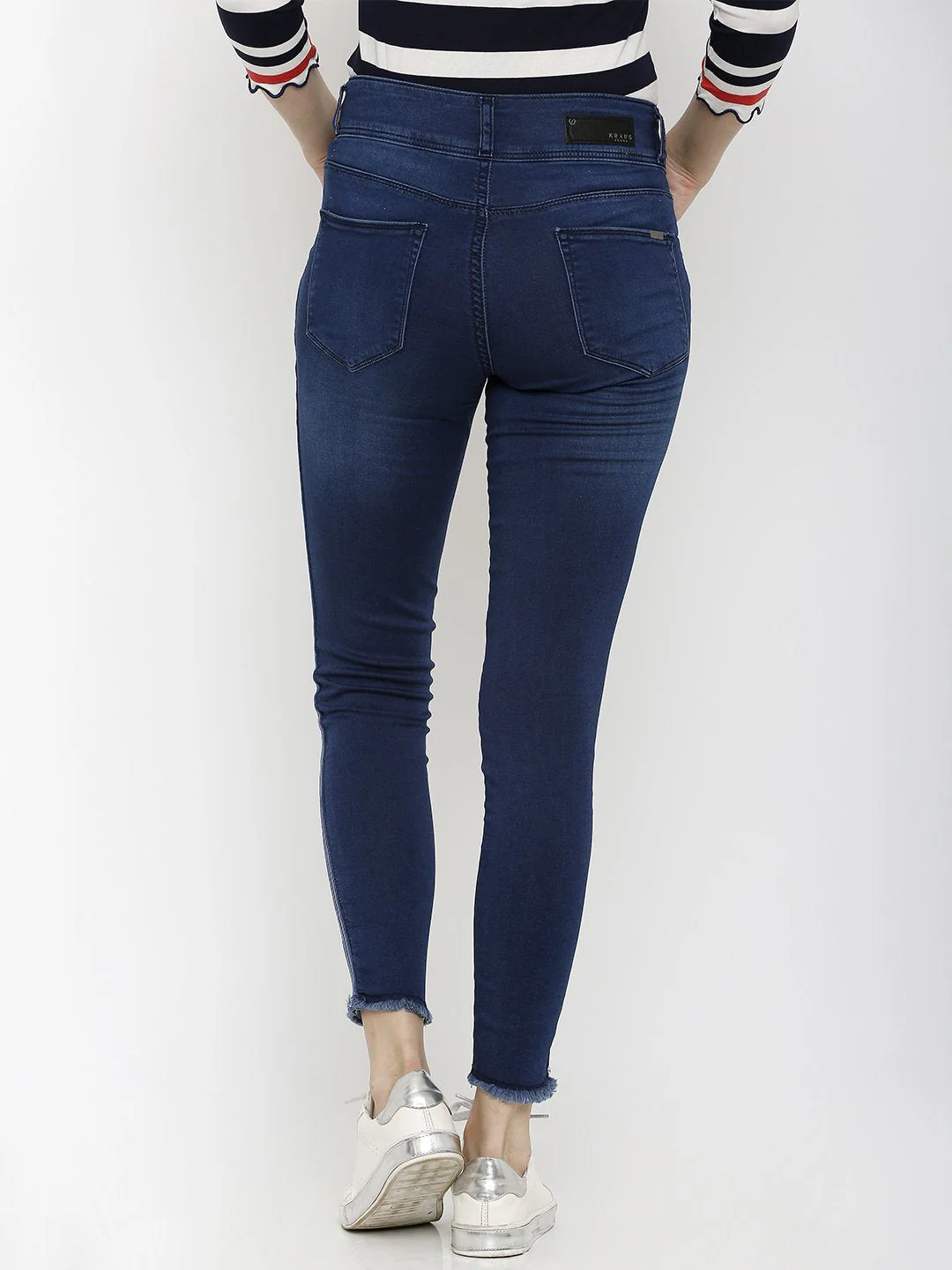 Women Dark Blue Mid-Rise Skinny Jeans - Image 3