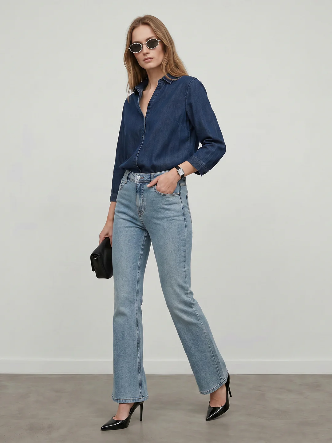 Women Dark Blue Shirt