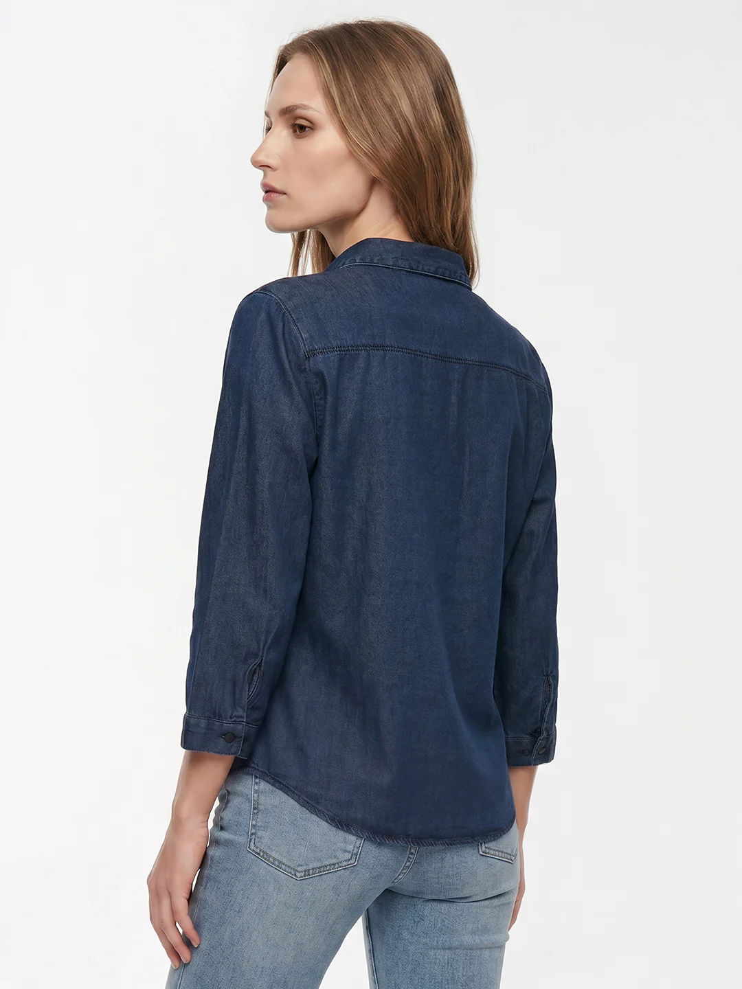 Women Dark Blue Shirt - Image 3