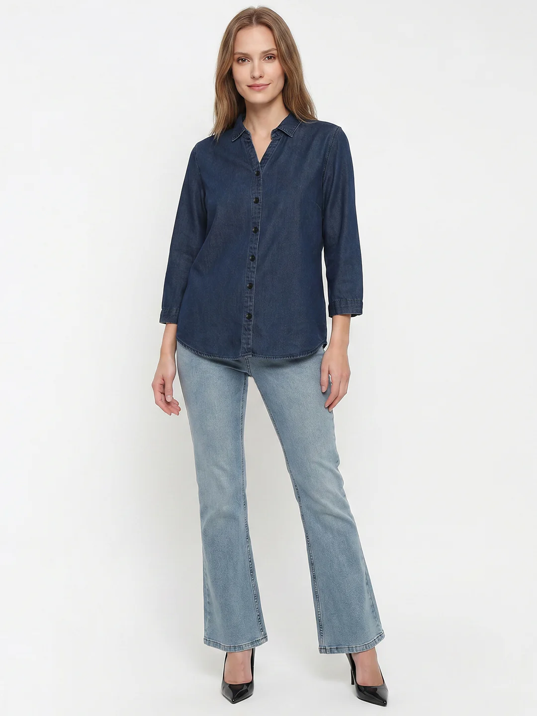 Women Dark Blue Shirt - Image 4
