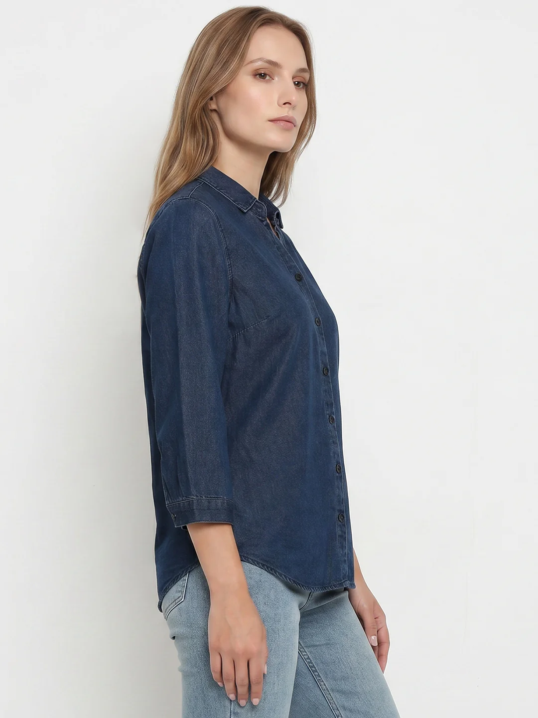 Women Dark Blue Shirt - Image 5
