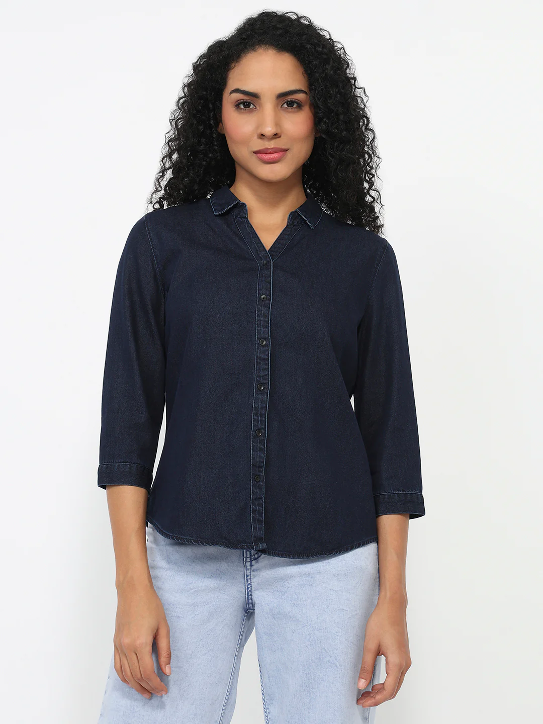 Women Dark Blue Shirt - Image 2