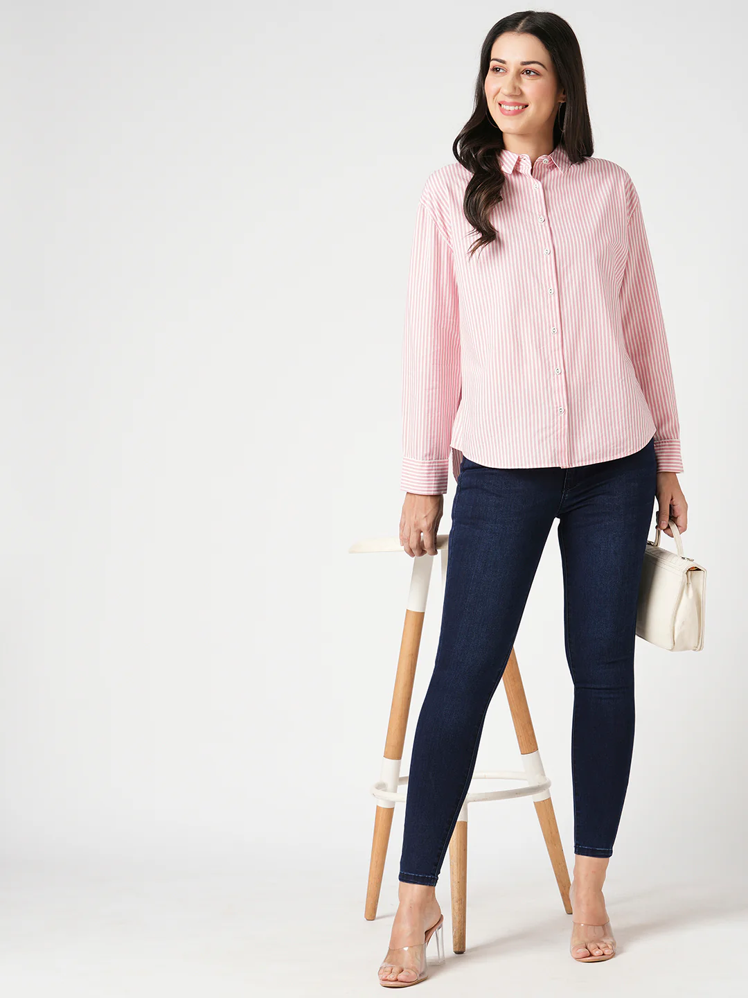 Women Dark Blue Sky High-Rise Skinny Fit Jeans