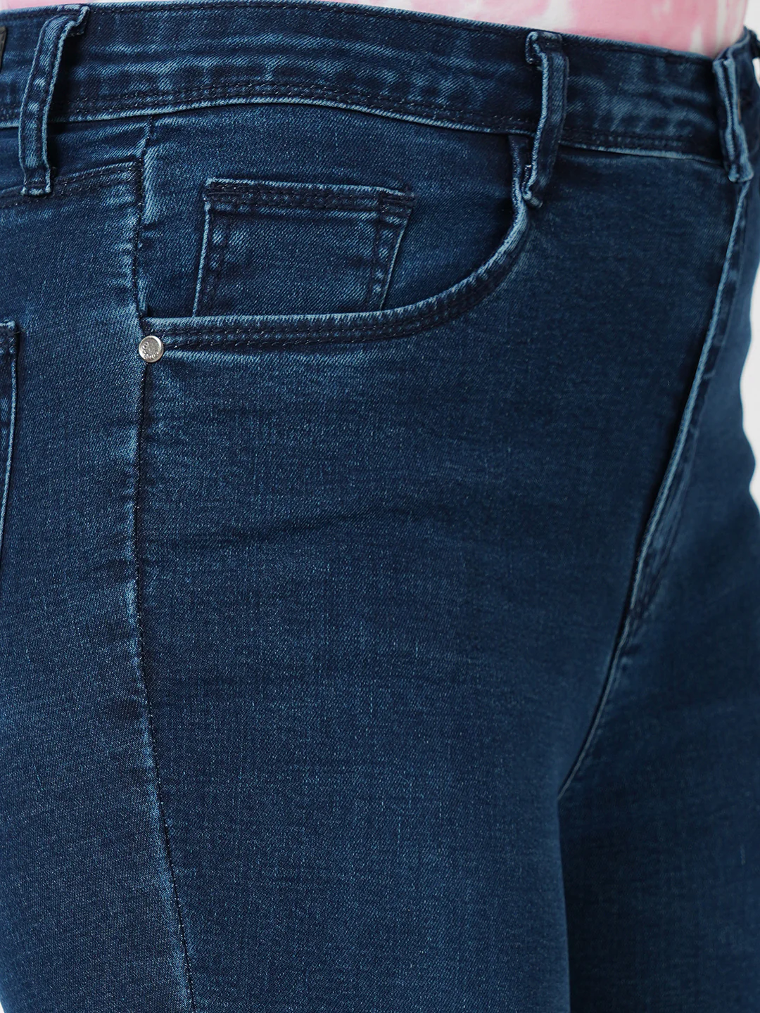 Women Dark Blue Sky High-Rise Skinny Jeans - Image 5