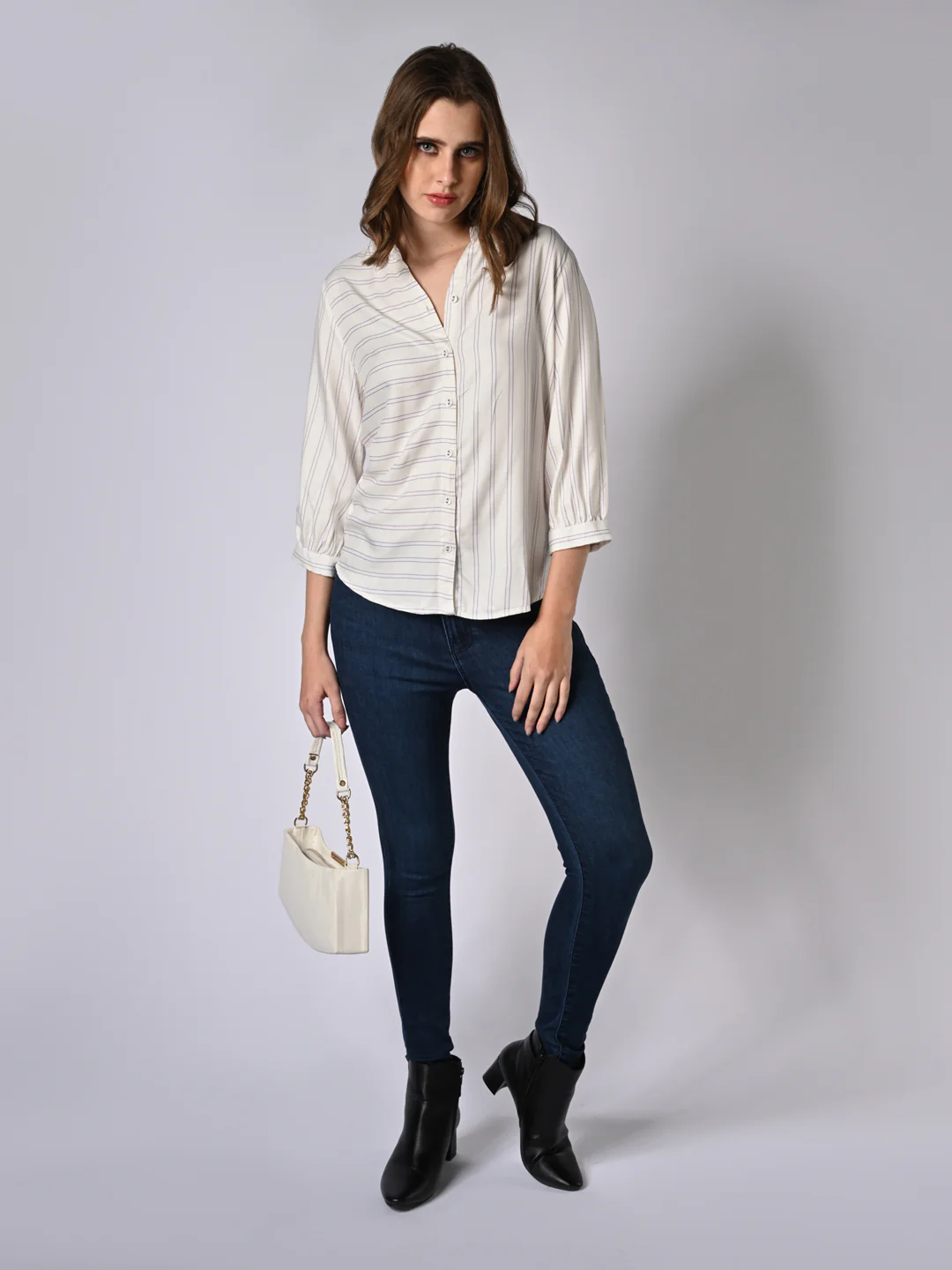 Women Dark Blue Sky High Skinny Jeans