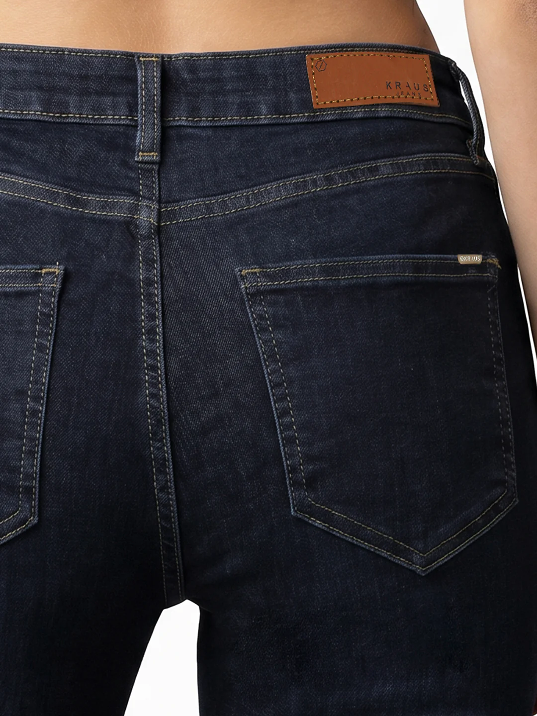 Women Dark Blue Slim Straight Fit Jeans - Image 7