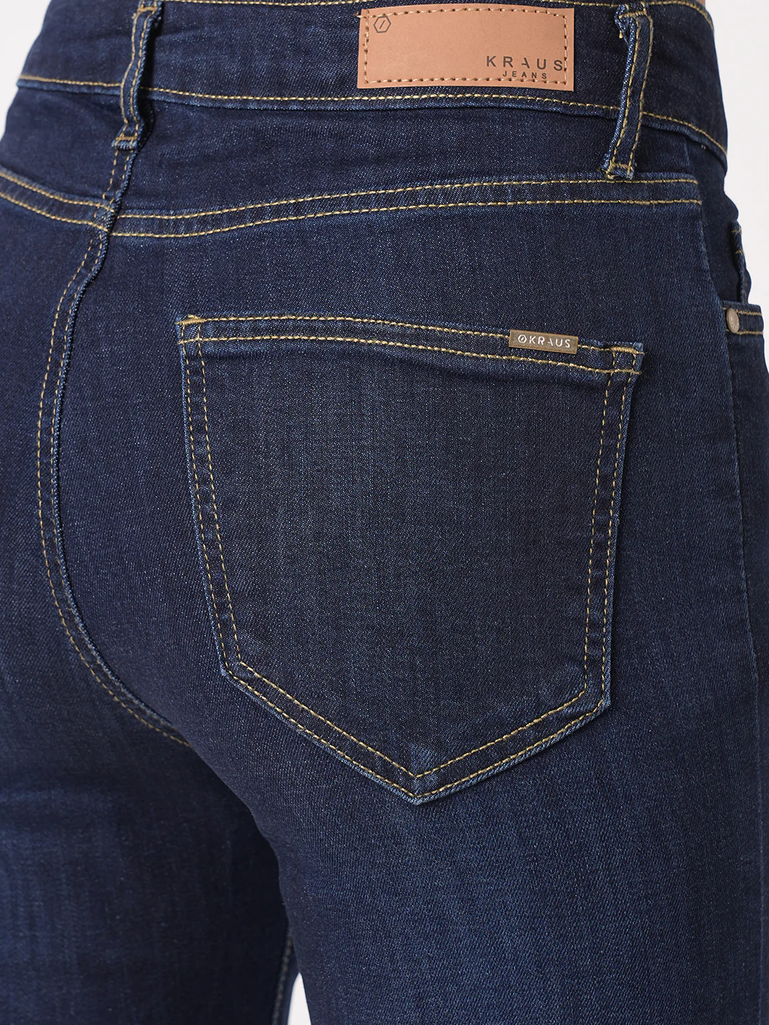Women Dark Blue Slim Straight Fit Jeans - Image 7