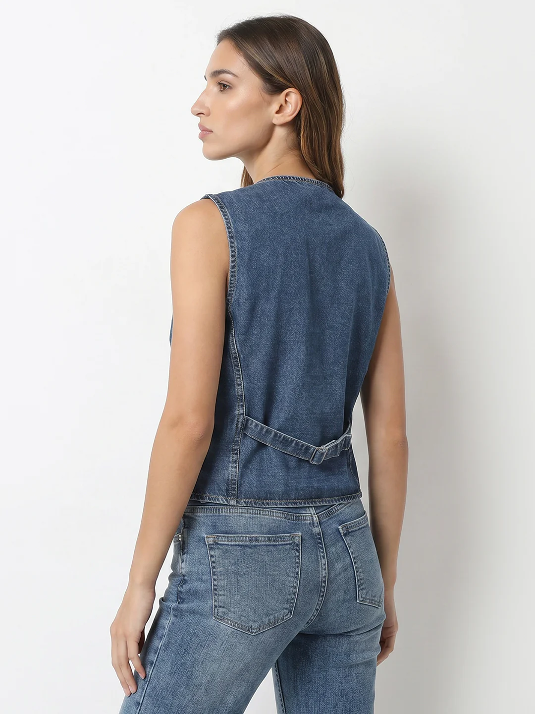 Women Dark Blue Vest - Image 3