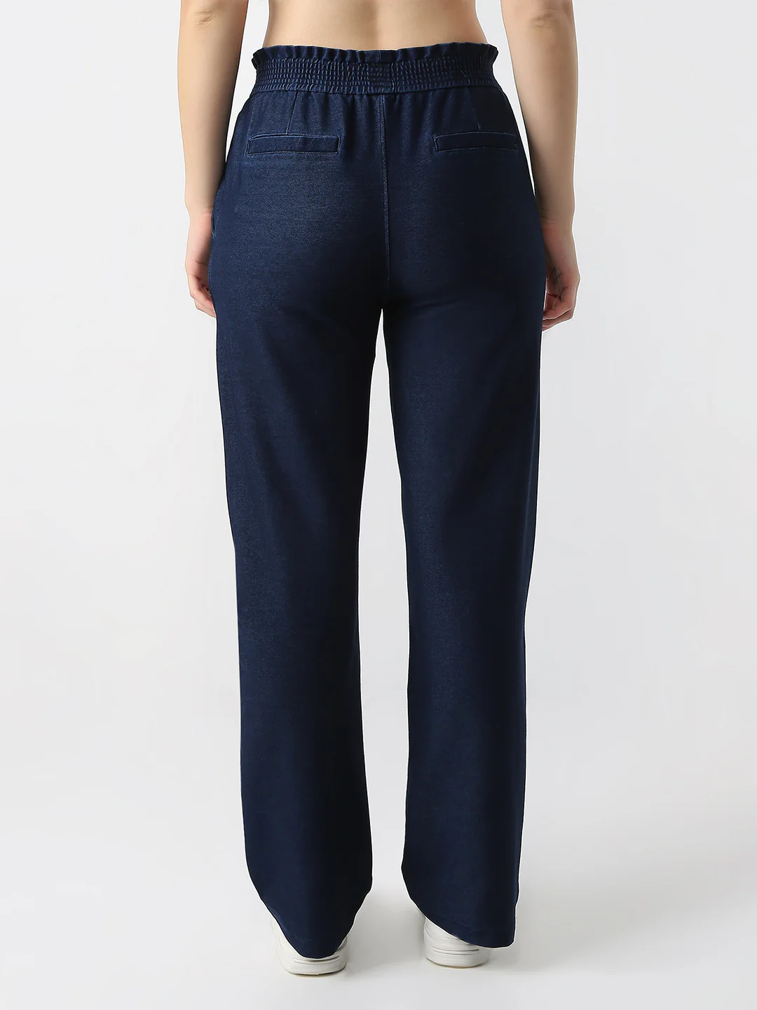 Women Dark Blue Wide Leg Jeggings - Image 3