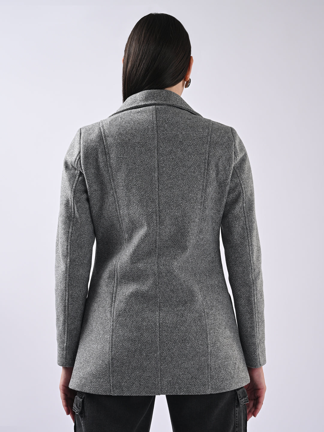 Women Dark Grey Coat - Image 3