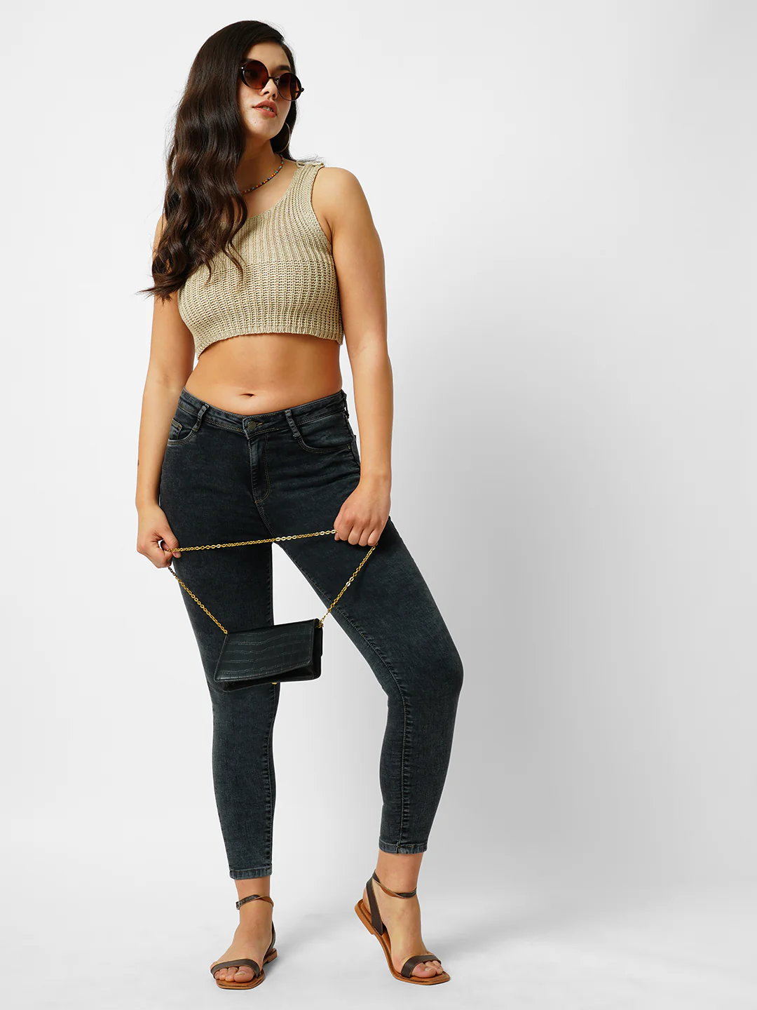 Women Dark Grey Mid-Rise Skinny Jeans - Image 2