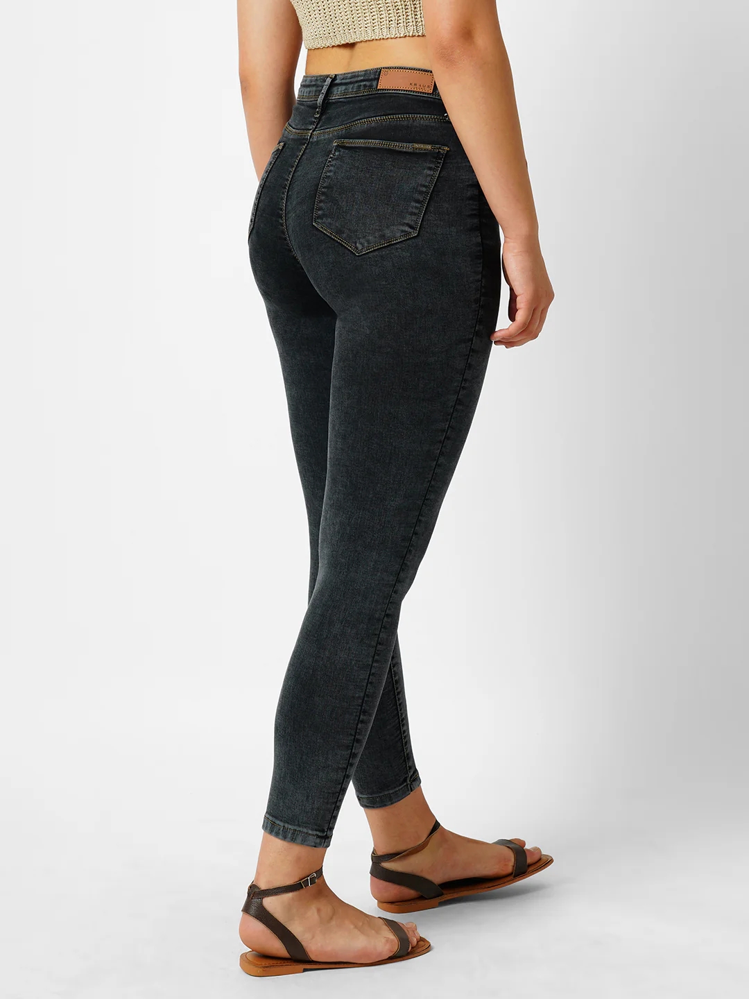 Women Dark Grey Mid-Rise Skinny Jeans - Image 3