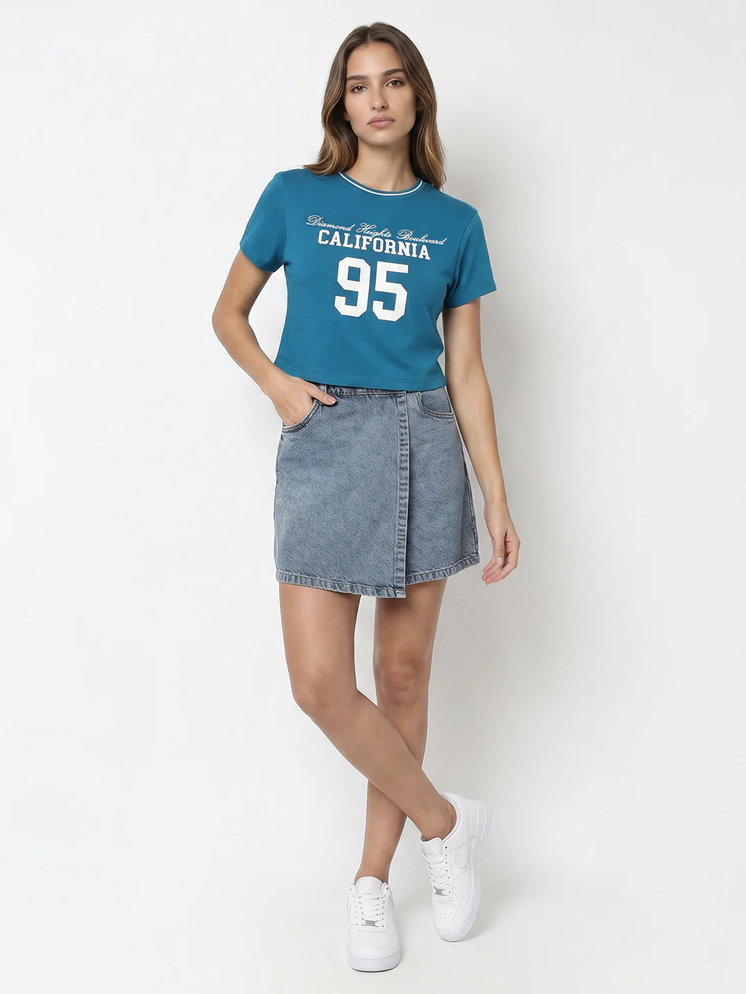 Women Dark Teal Genz Tees - Image 4