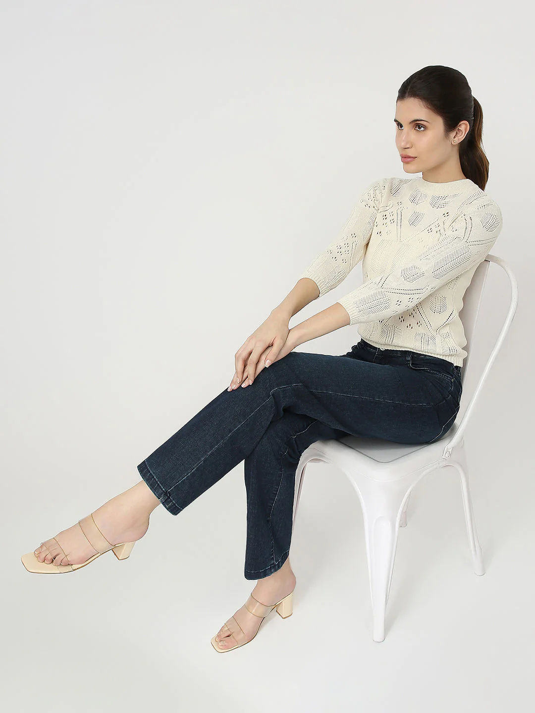 Women Design Flat Knit Top - Image 4